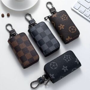 Designer Key Pouch Set in Black and Brown